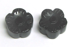 Black Stone Flower 13mm Gemstones