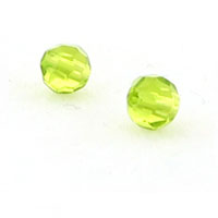 Crystal Glass Rounds Olivine 5mm