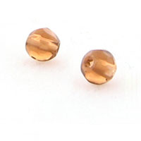Crystal Glass Rounds Smoked Topaz 5mm