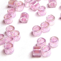 Miyuki Delica 10 Lined Pale Pink AB Seed Beads