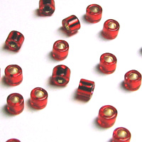 Miyuki Delica 10 Silver Lined Red Seed Beads