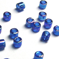 Miyuki Delica 10 Transparent Cobalt AB Seed Beads