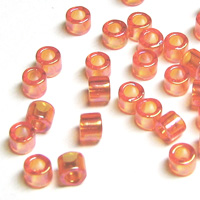 Miyuki Delica 10 Transparent Tangerine AB Seed Beads