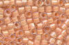 Miyuki Delica DB0067 Light Peach Lined Crystal Luster Seed Beads