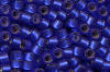 Miyuki Delica DB0696 Dyed Semi-matte Silver Lined Dark Blue Violet Seed Beads