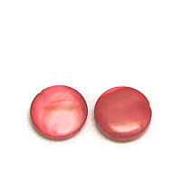 Mother of Pearl Coin Dyed Red