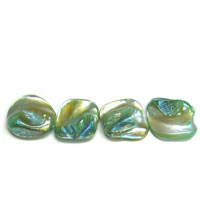 Mother of Pearl Natural Nugget Dyed Green