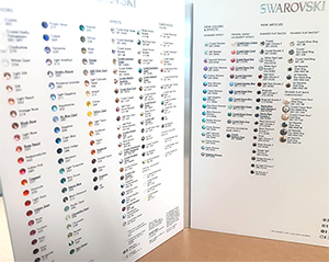 Official Swarovski Flat Backs Hotfix/Non Hotfix Colour Chart
