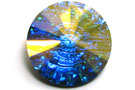Swarovski Rivoli 3015 12mm Crystal AB Faceted Crystal Buttons