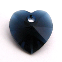 Swarovski Heart 6202 10mm Dark Indigo Pendants