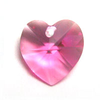 Swarovski Heart 6020 10mm Rose Pendants