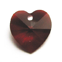 Swarovski Heart 6202 10mm Amethyst Pendants