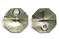 Swarovski Octagon 6401 8mm Crystal Silver Shade Pendants