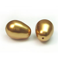 Swarovski Pear Pearls 5821 11mm Dark Gold