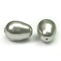 Swarovski Pear Pearls 5821 11mm Light Grey