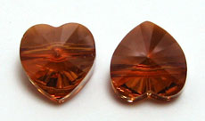 Swarovski Heart 5742 Crystal Crystal Copper
