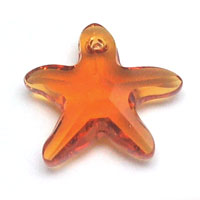 Swarovski Starfish 6721 16mm Topaz Pendants