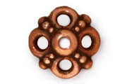 TierraCast Antique Copper 9mm Clover Bead Cap