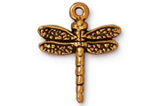 TierraCast Antique Gold Dragonfly Drop