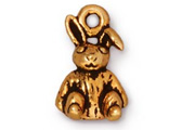 TierraCast Antique Gold Rabbit Drop