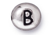 TerraCast Antique Silver B Letter Bead
