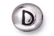 TerraCast Antique Silver D Letter Bead