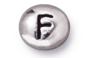 TerraCast Antique Silver F Letter Bead