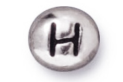 TerraCast Antique Silver H Letter Bead