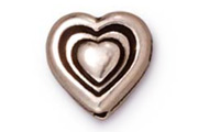 TierraCast Antique Silver Heart Bead