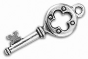 TierraCast Antique Silver Quatrefoil Key Drop