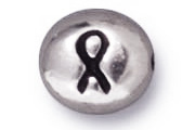 TerraCast Antique Silver Ribbon Symbol Bead