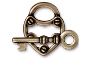 TierraCast Brass Oxide Lock & Key Toggle