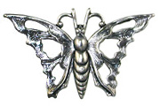 Trinity Antique Silver Open Work Butterfly Stamping