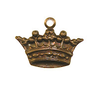Trinity Vintage Patina Petite Crown Charm